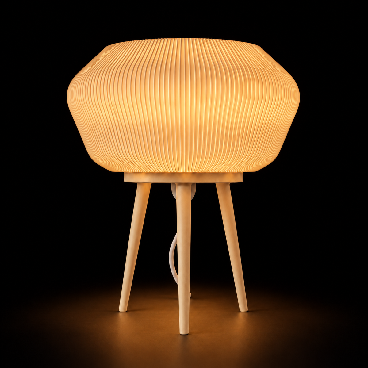 Vale lamp — lights on — studio