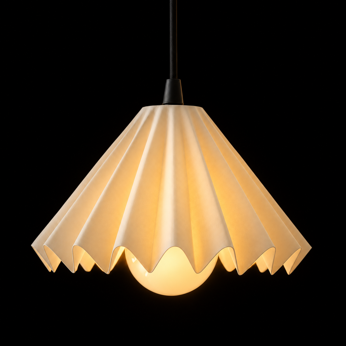Fan lamp — lights on — studio