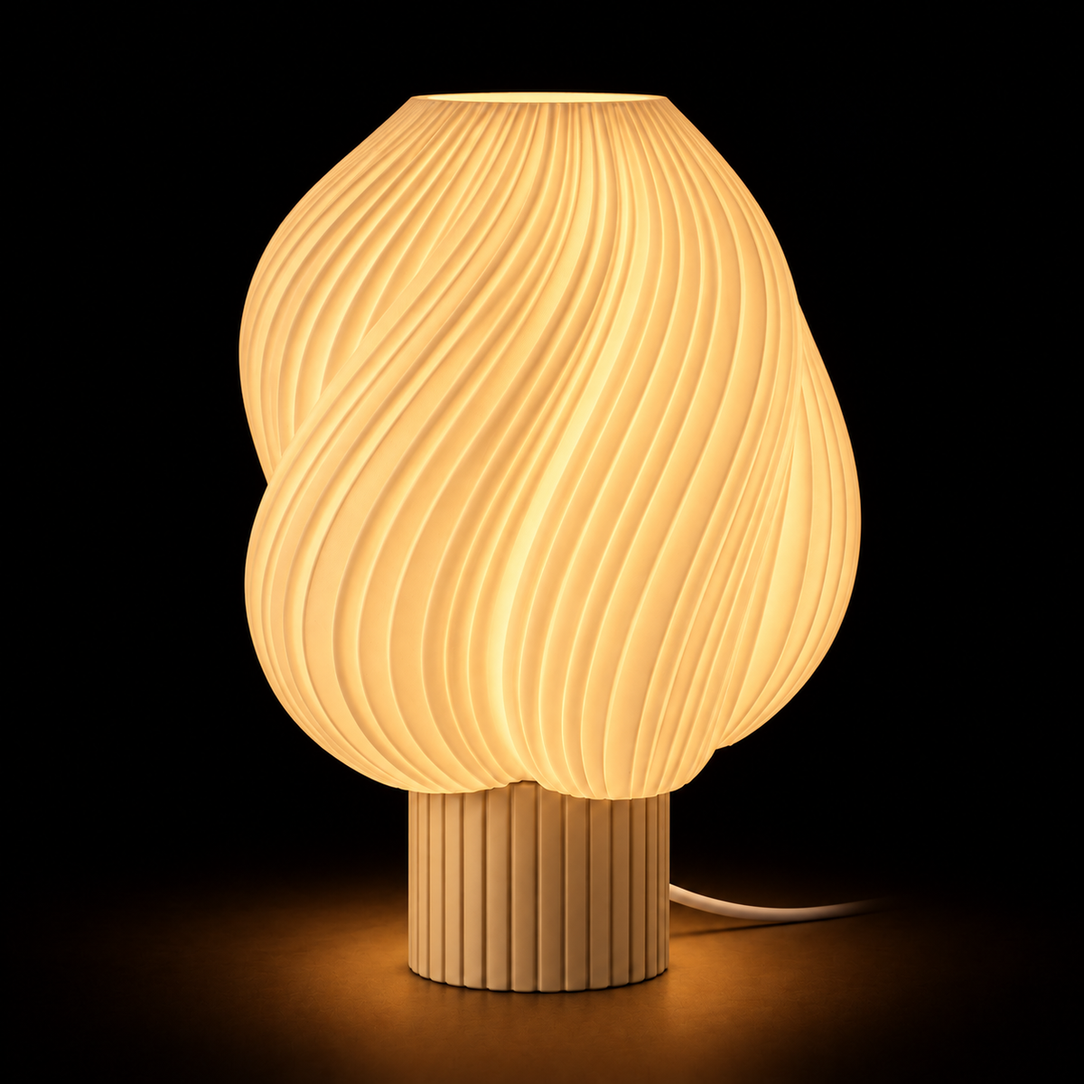 Swirl Pod — lampe allumée