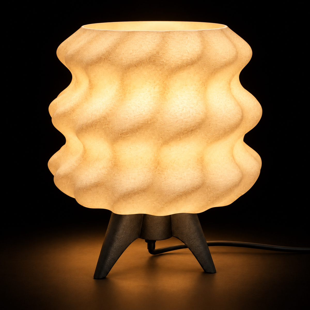 Cloud Cylinder — lampe allumée