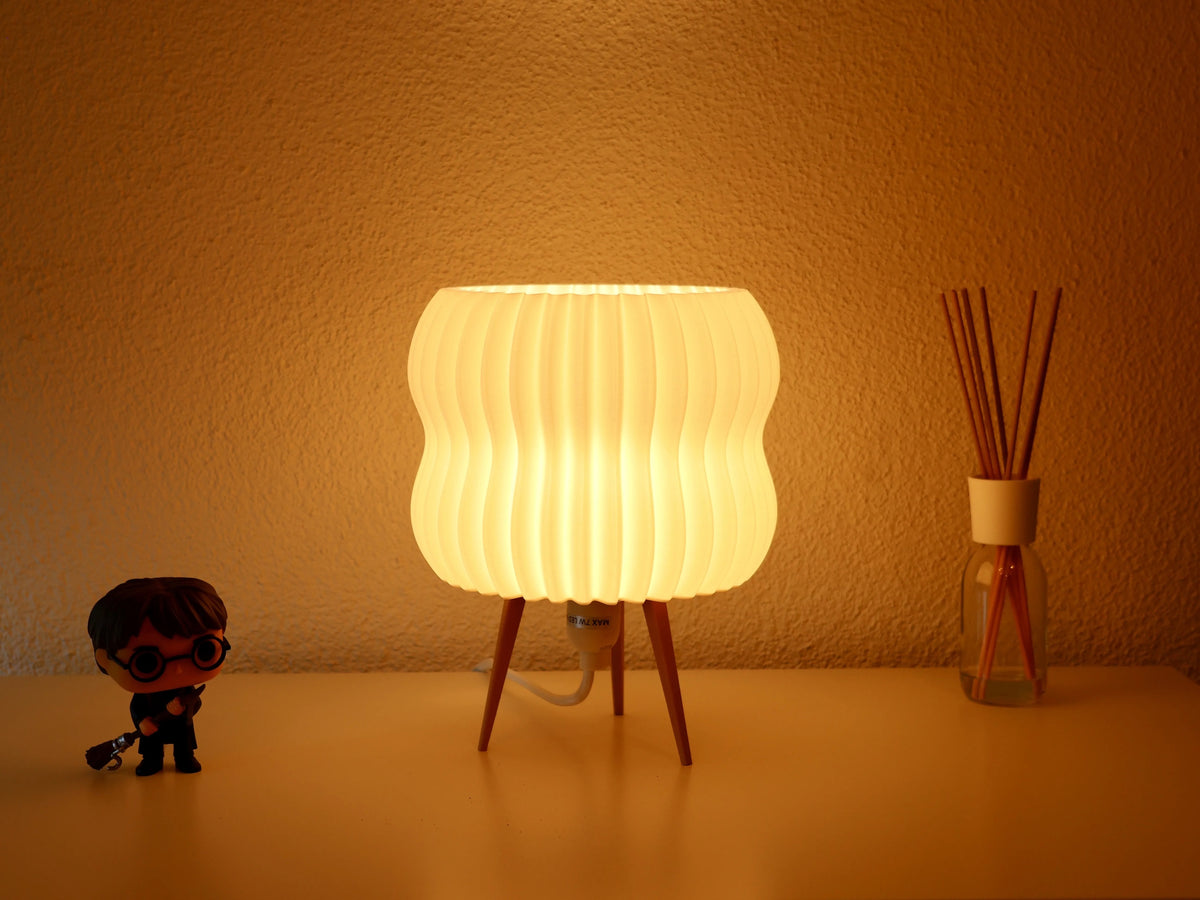 Tide Table lamp — lights on