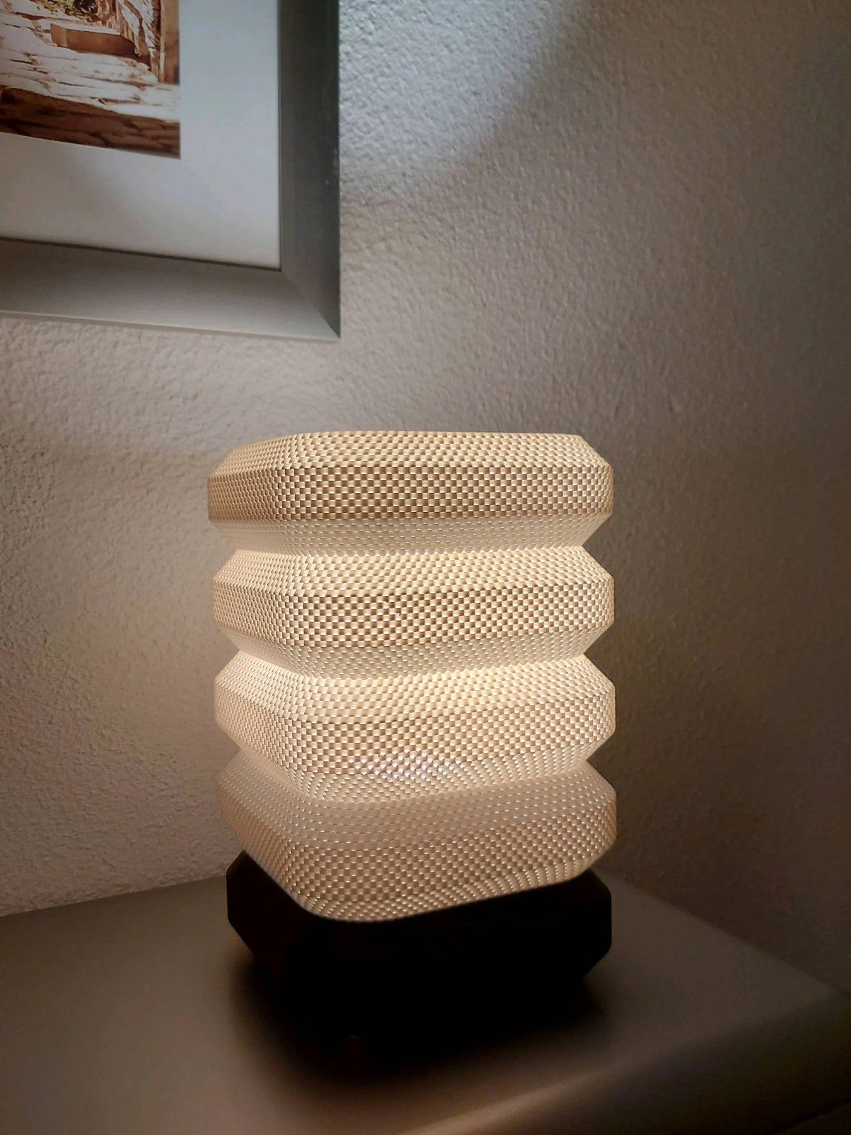Tier Cube lamp — daytime view