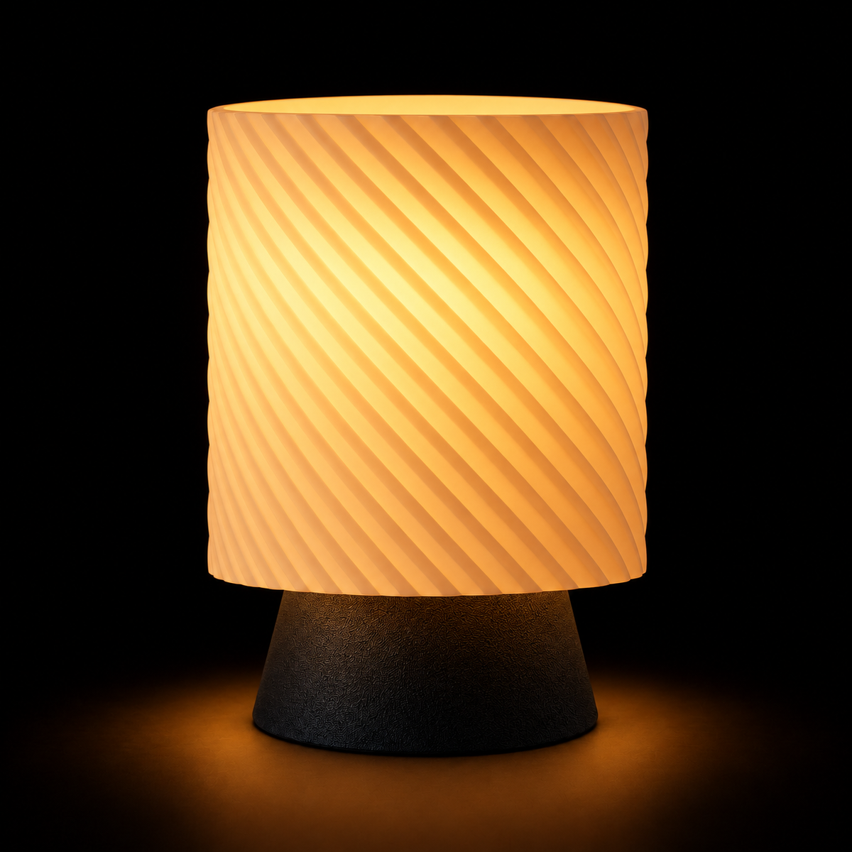 Spiral Drum — lampe allumée