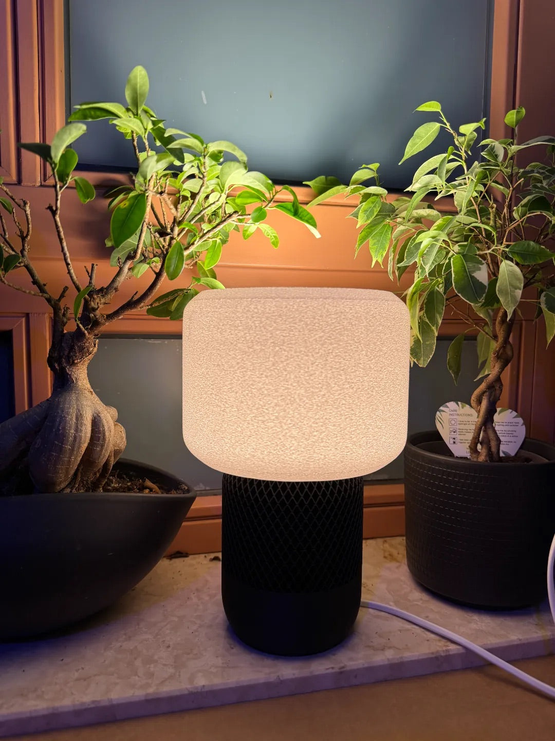 Loom lamp — lights on