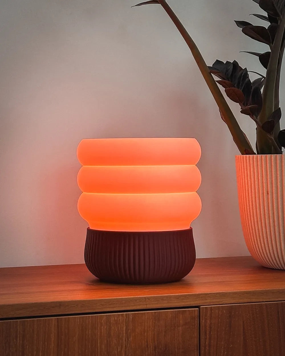Ripple lamp — lights on