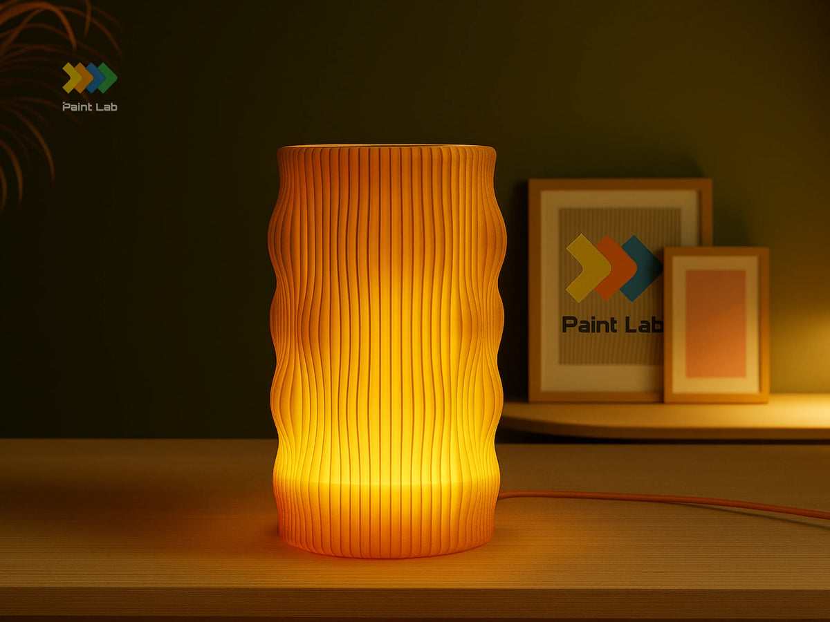 Ember lamp — lights on