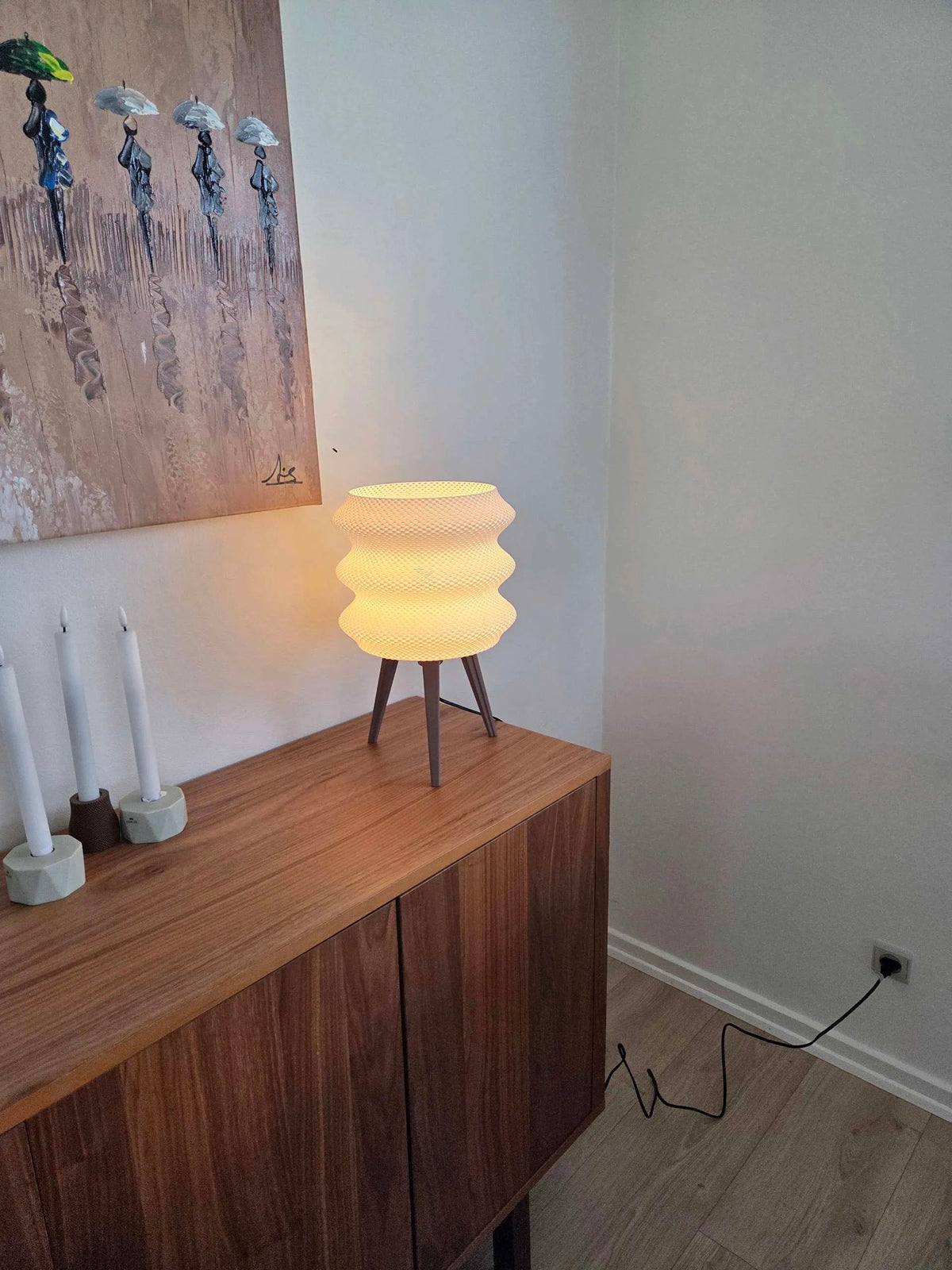 Fold lamp — lights on