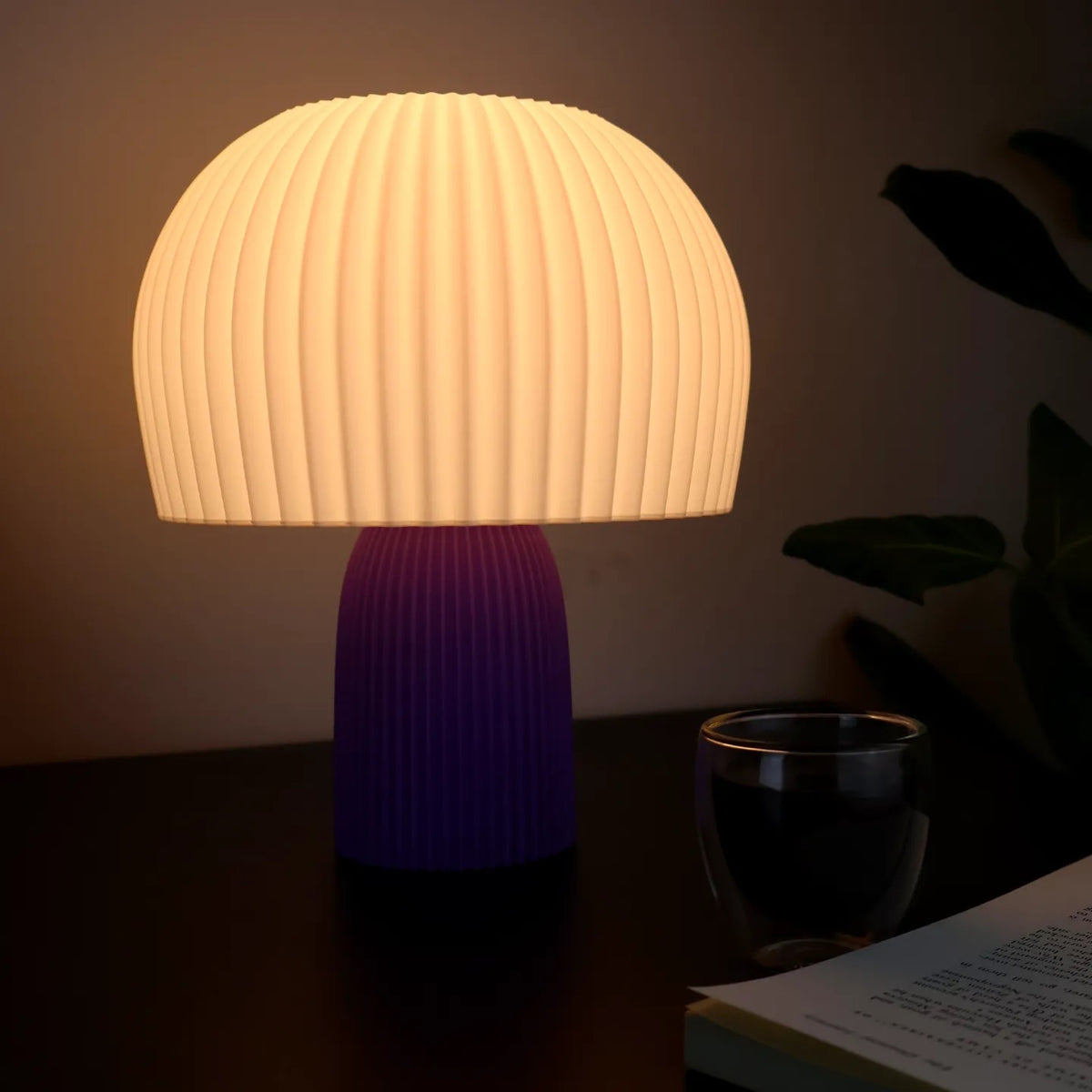 Iris lamp — lights on