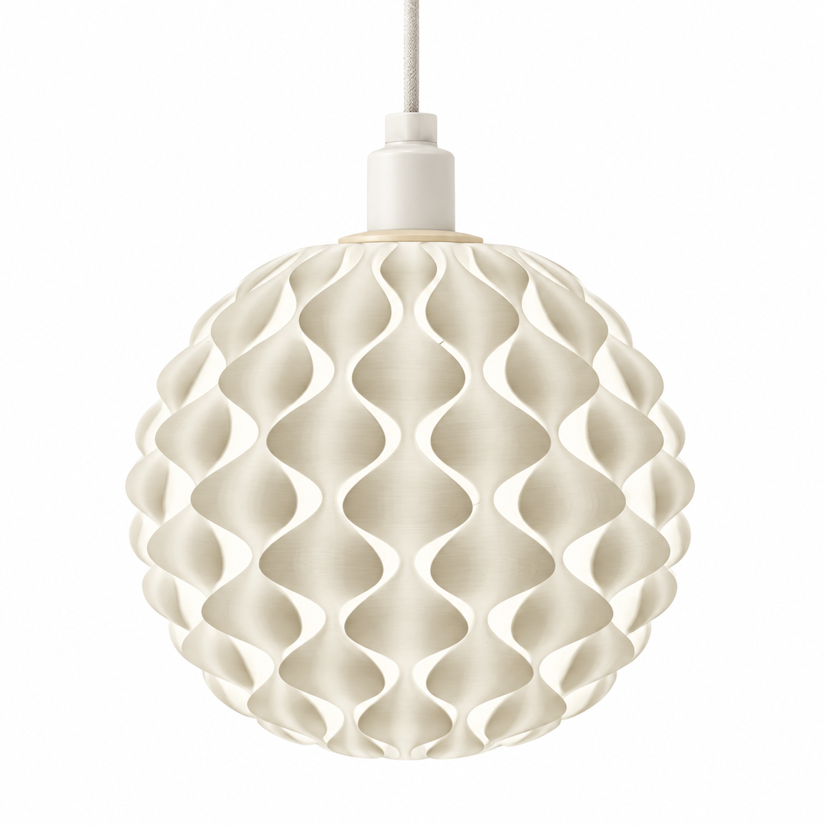 Cell Sphere lamp — lights off — studio