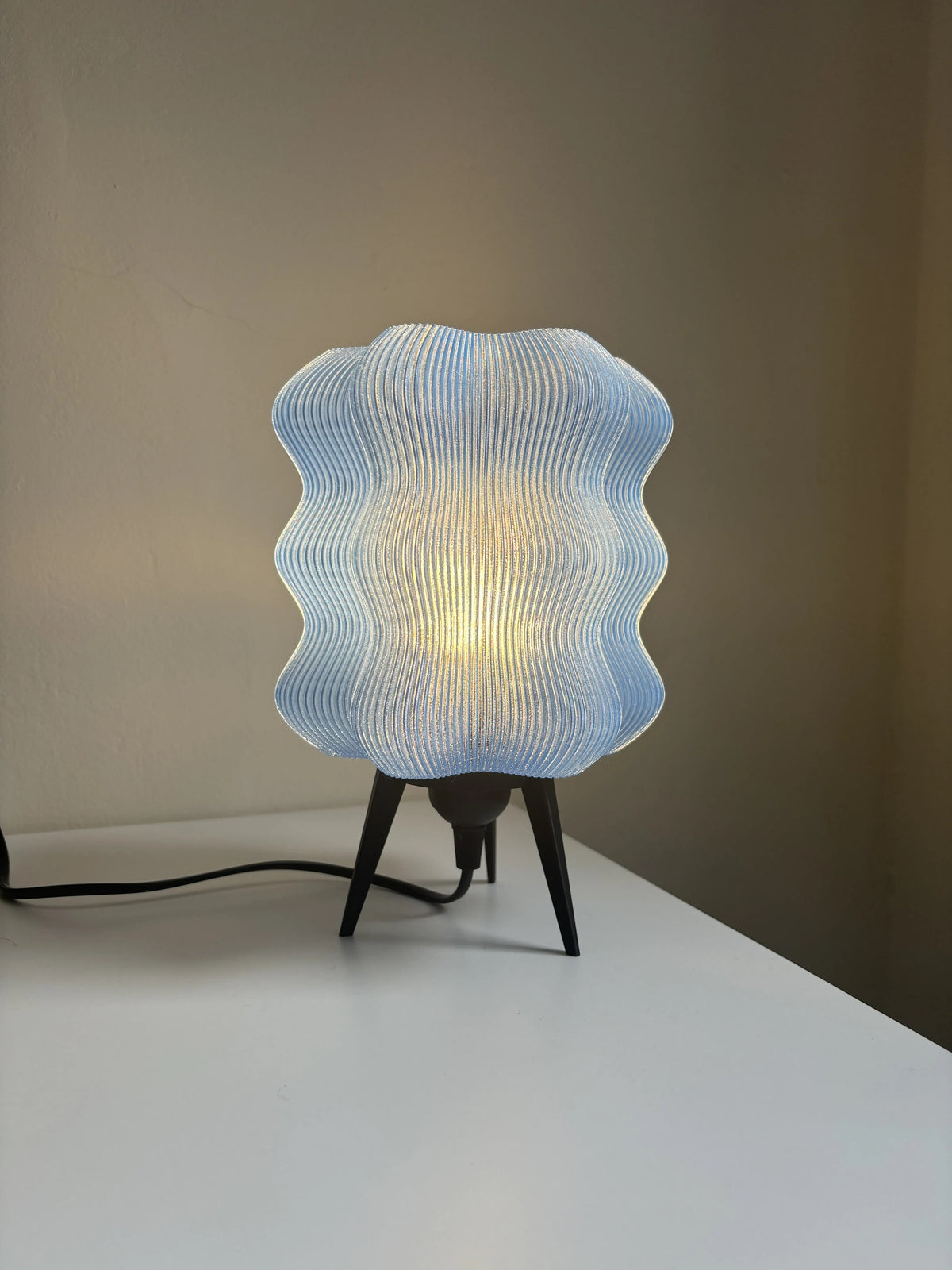 Wave Stack lamp — lights on