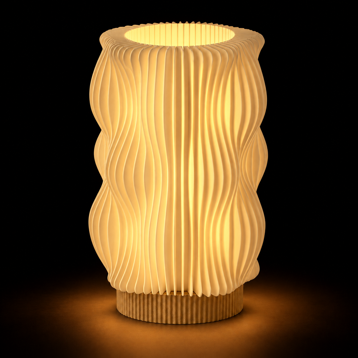 Wavy Tower — lampe allumée