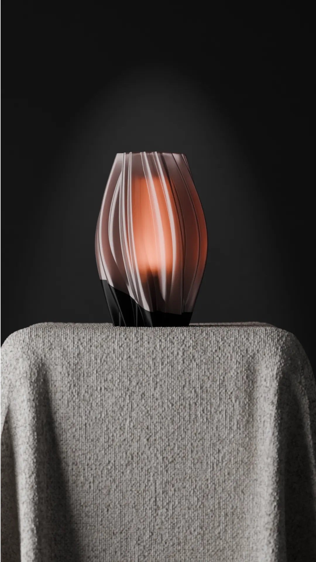 Arc Vessel lamp — lights on