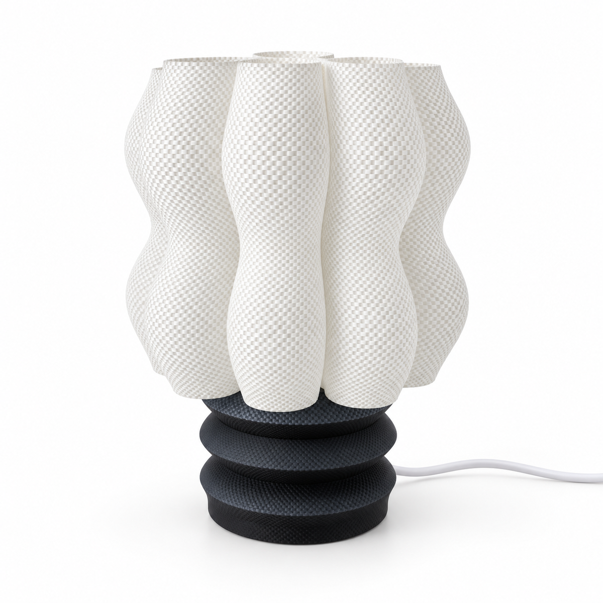 Petal Cluster lamp — lights off — studio