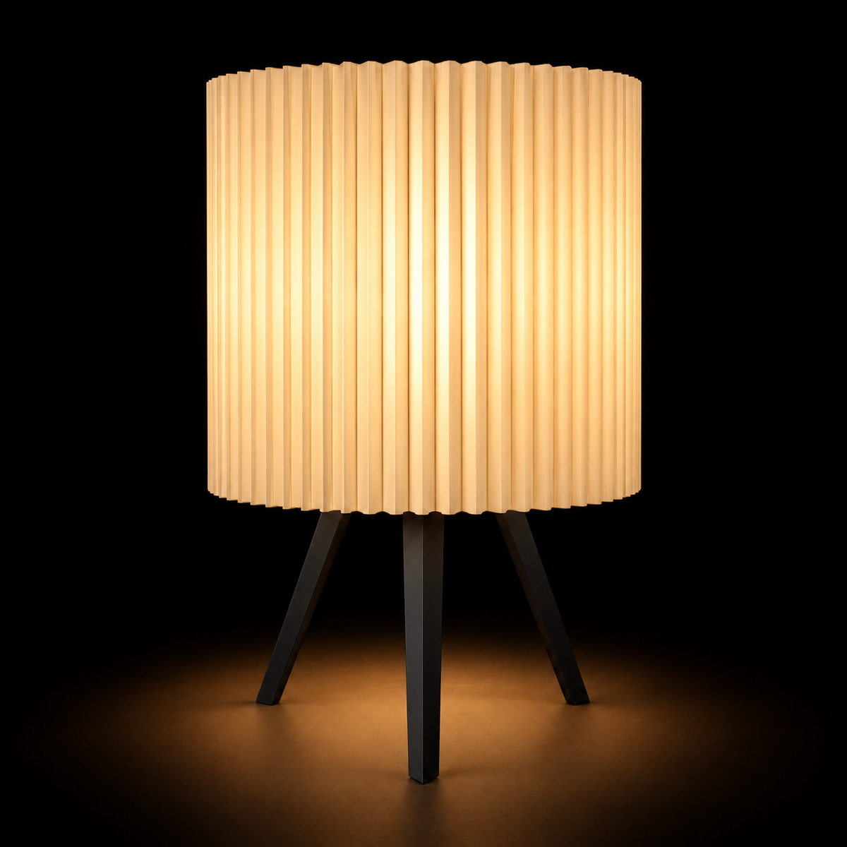 Pleat Tripod — lights on