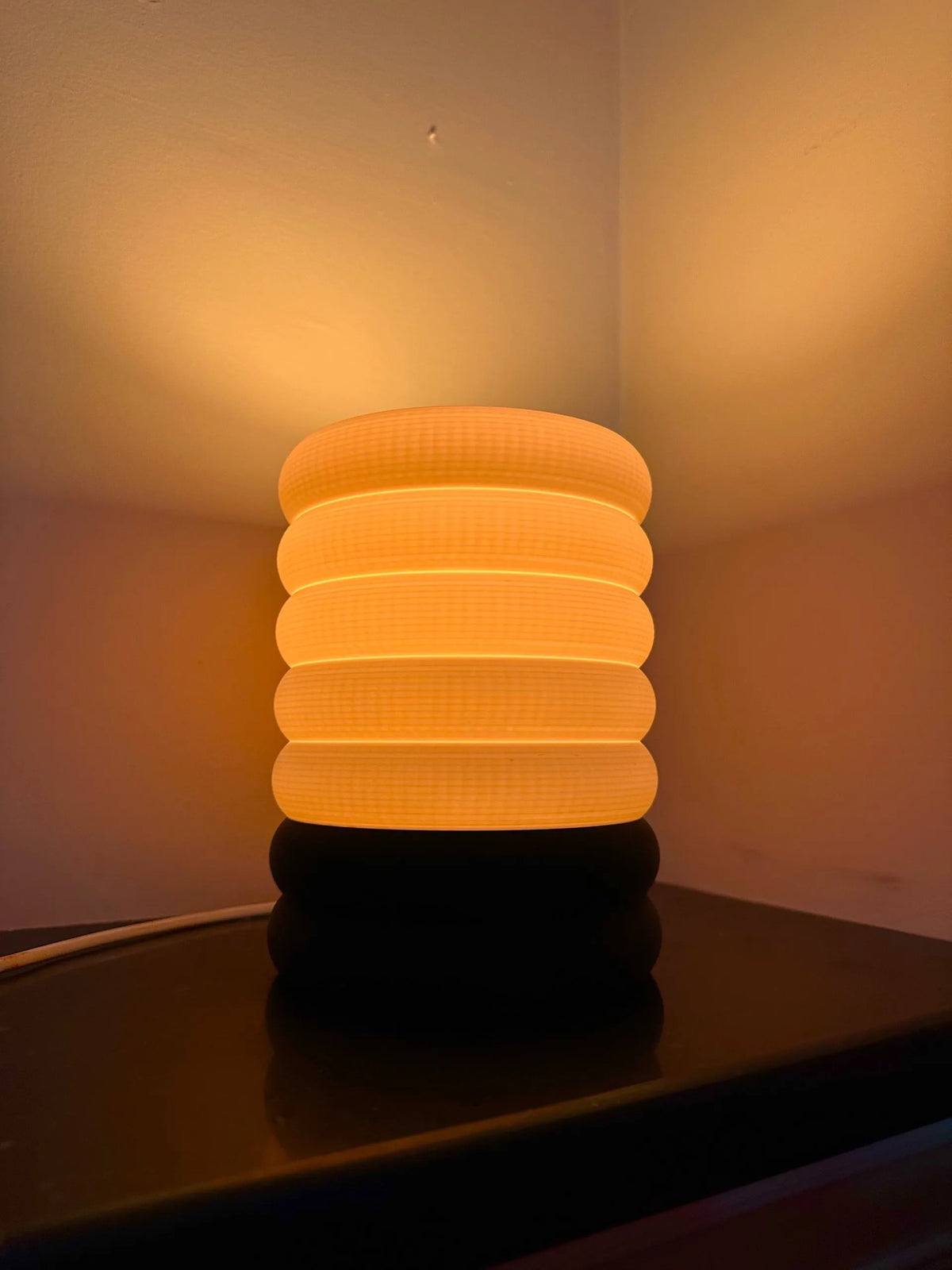 Halo Stack lamp — lights on
